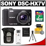 Sony Cyber-Shot DSC-HX7V Digital Camera (Black) with 3D Sweep Panorama + 4G ....