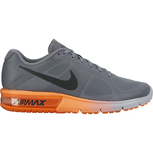 Nike Men Air Max Sequent Running Shoes (11 D(M) US, Cool Grey/Hematite/Total Orange)