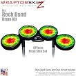 Tie Dye Skin by WraptorSkinz fits Rock Band Drum Set for Nintendo Wii, XBOX 360, PS2 & PS3 (DRUMS NOT INCLUDED)