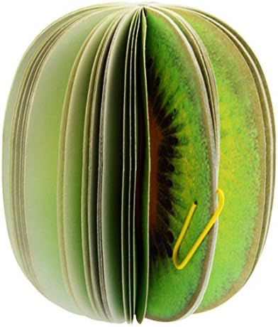 Cute Fruit Desk Paper Note Pads , Sticky Note Memo Pad , Notepad, Paper Notes , Red Apple / Green Apple / Lemon / Peach / Pomegranate / Orange / Green Pear / Watermelon /Strawberry / Kiwi Style，150 Pages (Kiwi)