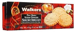 Walkers Shortbread Stem Ginger Shortbread, 6.2-Ounce Boxes (Pack of 4)