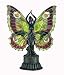 Butterfly Lady Amber Accent Tiffany Stained Glass Table Lamp 17 Inches H