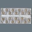 Rosary Display - An Assortment of 18 Crystal Gold-Plated Rosaries Complete with a Keepsake Plastic Heart-Shaped Box *Imported From Italy*
