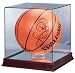UV Glass Basketball Display Case with Cherrywood Base