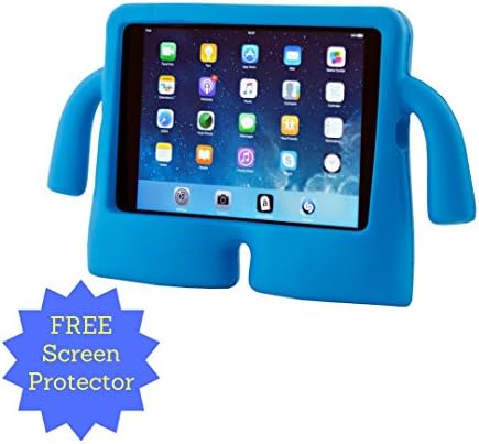 iPad Case for Kids (INCLUDING Screen Protector) A Shockproof and Durable Protective Case for iPad 2nd / 3rd and 4th Generation which is Free-Standing has Carrying Handles and is Child Safe (TRUE BLUE)