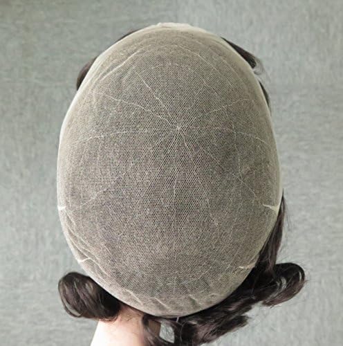 Men's Hair Replacement System Toupee All Swiss Lace Hairpieces Euro-touch Remy Hair on Sale (#1(jet black))