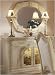 AICO Monte Carlo Sideboard and Mirror Set in Silver Snow 53067-07 / 53007-07 Image