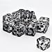 16mm 6-sided Square Cornered Translucent Dice, Clear with Black