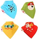 (ジッピー)Zippy バンダナスタイル よだれ掛け （楽しいキャラクター付き) (4枚パック)