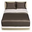 Modern Home Reversible Coverlet Set - Brown - King