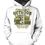 Ford Trucks Outdoor Adventures Mens Sweatshirt, Officially Licensed Ford 4 Wheeler Design Mens Hooded Sweater