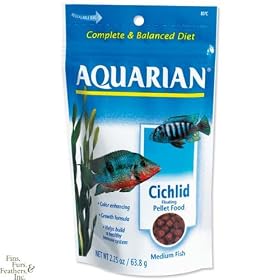 Aquarium Pharmaceuticals Aquarian Cichlid Pellet Food Medium 2.25oz by Aquarium Pharmaceuticals