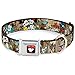 Buckle-Down Seatbelt Buckle Dog Collar - Mickey & Minnie Croissant de Triomphe Scenes - 1.5