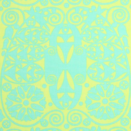 Amy Butler Soul Blossoms Temple Doors Fresh Mint Fabric by the Yard