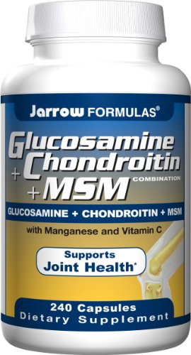 Jarrow Formulas Glucosamine and Chondroitin and MSM, 240 Capsules