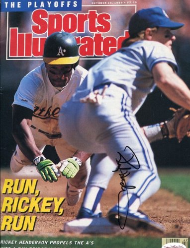 Rickey Henderson Autographed/Hand Signed Oct. 16 1989 Sports Illustrated Magazine (JSA)