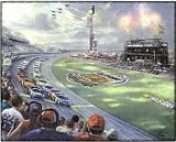 Thomas Kinkade Nascar Fleece Throw Blanket