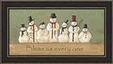 Bless Us Everyone-Christmas-Snowman-Framed Art Print