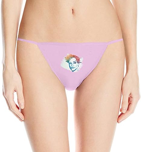 YQUE56 Women's Rihanna Poster T-back G Strings Pink Size S