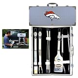 Denver Broncos NFL Barbeque Utensil Set w/Case (8 Pc.)