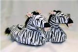 Zebra Slippers 6"