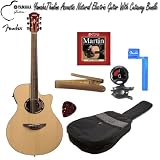 Yamaha APX-500NA Thinline Acoustic Electric Guitar With 1-way Pickup System Natural Bundle - Yamaha APX500NA