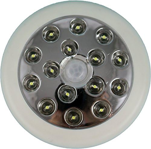 ADX Motion Sensor LED Light w/ 140-Degree 12-Meters PIR Infrared Detector for Security or Nightlight, White, 1-Pack