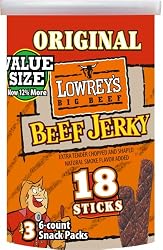 Lowrey's Beef Jerky, Original, 18-Count Sticks (Pack of 8)