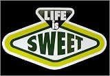 コトワザステッカー《じんせいは良いものだ/LIFE is SWEET 》防水加工