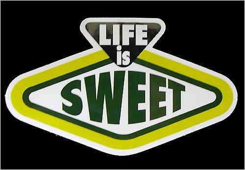 コトワザステッカー《じんせいは良いものだ/LIFE is SWEET 》防水加工