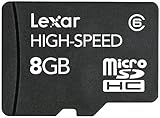 Lexar micro SDHC 8GB Class 6 High-Speed Mobile Flash Memory Card LSDMI8GBBS ....