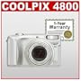 Nikon Coolpix 4800 4.0 Megapixel Digital Camera with 8.3x Optical Zoom and Full 1 Year Warranty (Camera Refurbished by Nikon U.S.A.)