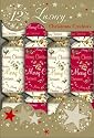 Luxury Christmas Crackers 30cm 12/Pk - Script (KTUG)