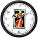 Woman Angel in Red & Gold - Cherub, Angel or Cupid Theme Wall Clock by WatchBuddy Timepieces (Black Frame)
