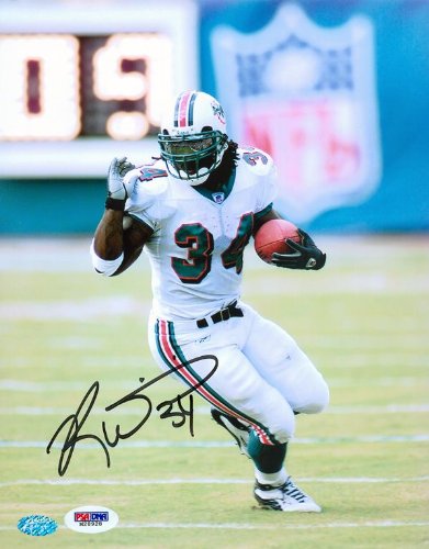 Ricky Williams Autographed Miami Dolphins 8x10 Photo PSA