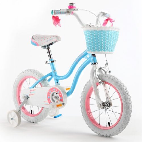 Royalbaby Stargirl Girls Bike with Training Wheels and Basket, Best Gifts for Girls. Blue, Red, 12", 14", 16" Avaliable