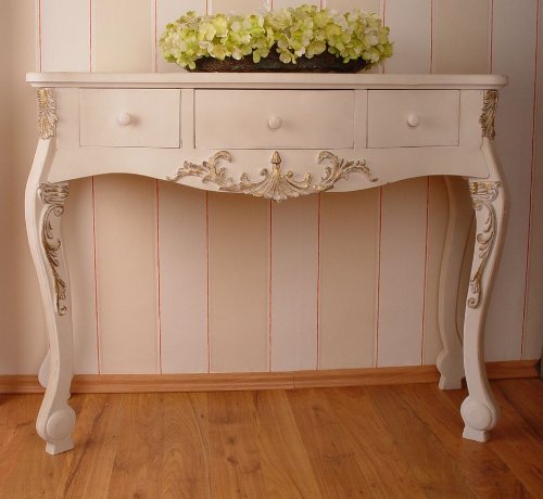 NOSTALGISCHE KONSOLE ROKOKO STIL ALTWEISS NEU EXKLUSIV