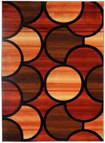 Hand Carved 5'3"x7'2" Multicolor Geometric Tile Design Contemporary Area Rug IST1090 by Rugnur