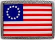 1777 Flag of the United States Enamel Pewter Buckle