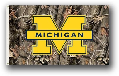 BSI Michigan Wolverines Realtree Camo 3x5 Single Sided Flag