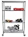 TRINITY 4-Tier NSF Wire Shelving Rack with Wheels and Liners, 48 by 18 by 72-Inch, Black