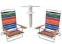 Rio Fantasy 5 Position to Lay Flat 2 Beach Chairs with BONUS Rustproof Sand Anchor