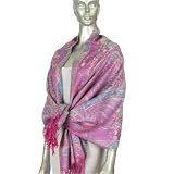 Exquisite Giant Paisley Jacquard Pashmina Fashion scarf / shawl - Lavender