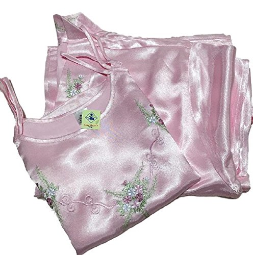 シルク レディース スリップ ガウン セット パジャマ バスローブ ルームウエア に リボン 付き