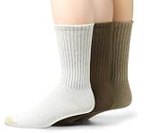 Gold Toe Men's Casual Crew 3-Pack, Stone/Khaki/Camel, 10-13