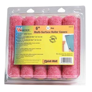 Warner 20415 Tool 6-Inch EZ-Roll 1/2-Inch Nap 10 Pack Roller Covers