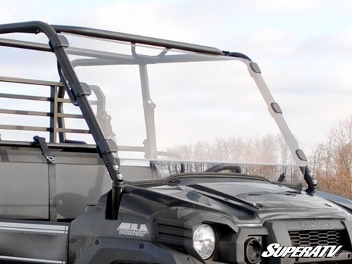 SuperATV Kawasaki Mule Pro FXT Scratch Resistant Full Windshield