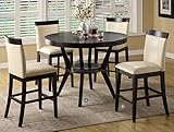 IMAGE OF Round Espresso Finish 5pc. Counter Height Dining Set
