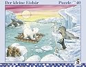 Schmidt Spiele - Der kleine Eisbär, Ankunft, 40 Teile Rahmenpuzzle