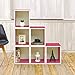 Way Basics Cube Plus Cubby Organizer (Tool-Free Assembly and Uniquely Crafted from Sustainable Non Toxic zBoard Paperboard), Pink